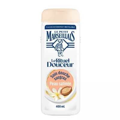 Crème douche Surgras Huile d'Argan et Fleur d'Oranger 400ml - LE PETIT MARSEILLAIS