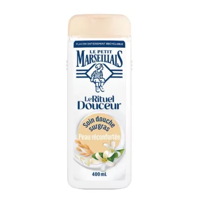 Crème douche Surgras Lait de Riz et Jasmin 400ml - LE PETIT MARSEILLAIS