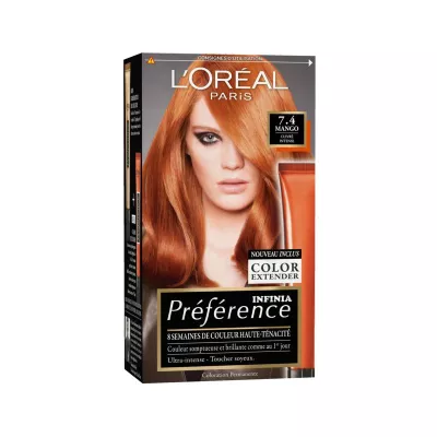 パーマネント ヘア カラー 7.4 ダブリン インテンス コッパー マンゴーの好み - L'oreal