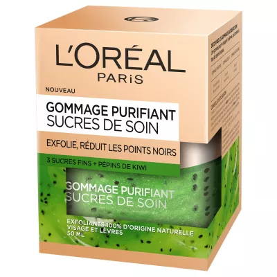 Exfoliante purificante con azúcares cuidados 50ml - L'OREAL PARIS