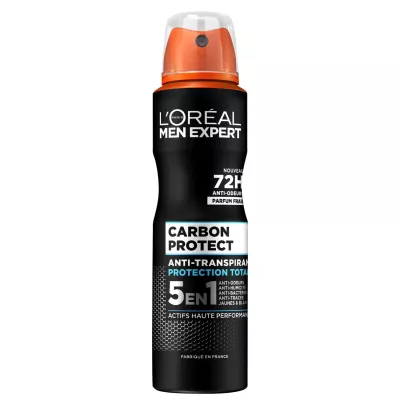 Mtaalam wa Wanaume wa Déodorant Spay 5en1 Carbon Protect, 150ml - L'ORÉAL