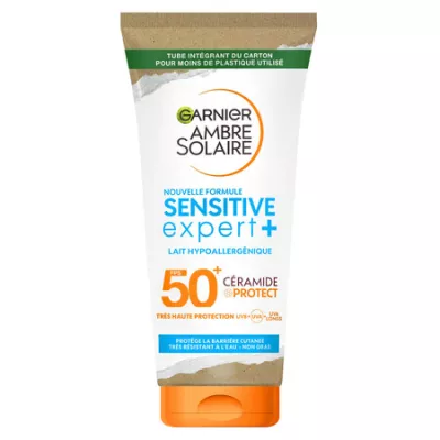 Leche Protectora Solar Sensitive Expert + Ámbar Solar, 175ml - GARNIER