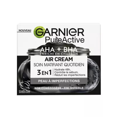 Soin Visage Soin Matifiant Quotidient au Charbon PureActive 50ml - GARNIER