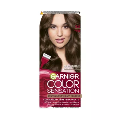 Chati nyepesi ya nywele ya kudumu ya kuchorea 5.0- garnier - GARNIER