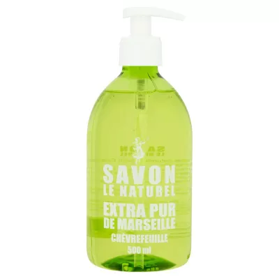Marseille extra pure liquid soap with honeysuckle 500ml - SAVON LE NATUREL