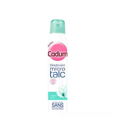 Déodorant femme micro talc fraîcheur coton 200ml - CADUM