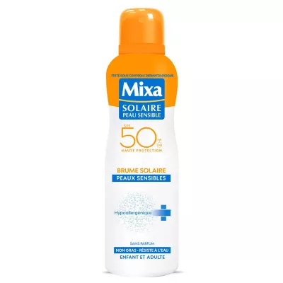 Brume solaire peau sensible SPF 50+ enfants & adulte 200ml - MIXA