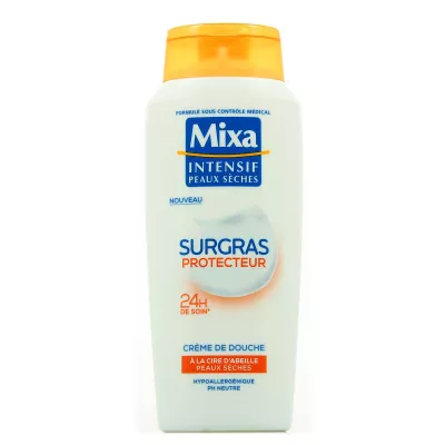 Crème de douche surgras protecteur intense à la cire d'abeille peaux sèches 250ml - MIXA