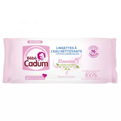 Lingettes bébé à l'huile d'amande douce x76 - BEBE CADUM