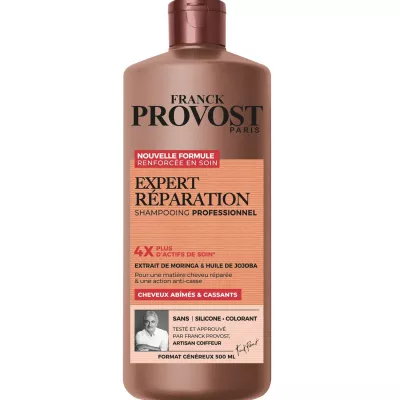 Shampooing Cheveux Abimés Cassants et Fourchus Moringa & Huile de Jojoba 500ml - FRANCK.PROVOST