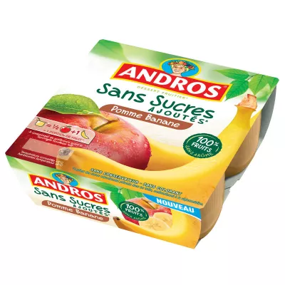 Compote pomme banane 4x100g - ANDROS