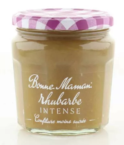 Confiture Moins Sucrée Rhubarbe Intense 335g - BONNE MAMAN