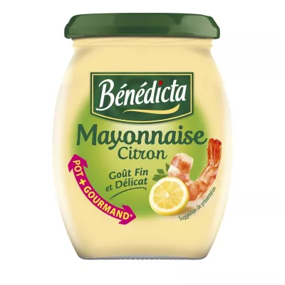 mayonnaise au citron bocal 255g - BENEDICTA