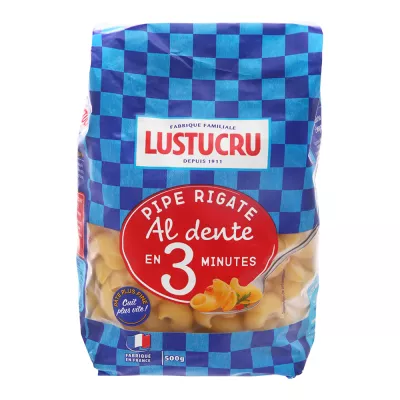 Pâtes pipe rigate 500g - LUSTUCRU