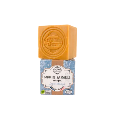 Savon De Marseille Extra Pur Cube - Boite Carton 200 Gr - Les Secrets De Leontine