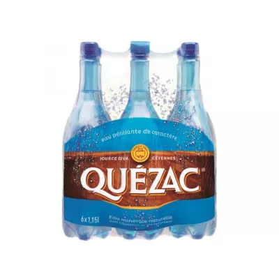 QUEZAC Eau minérale gazeuse 6x1,15L