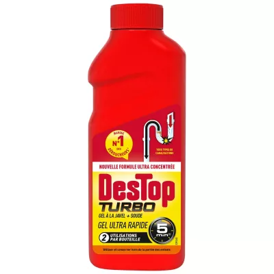 Turbo Bleich- und Sodagel Ultraschneller Entblocker 500 ml - DESTOP