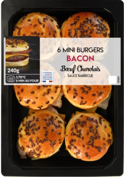 Burger mini thịt xông khói MIX BUFFET