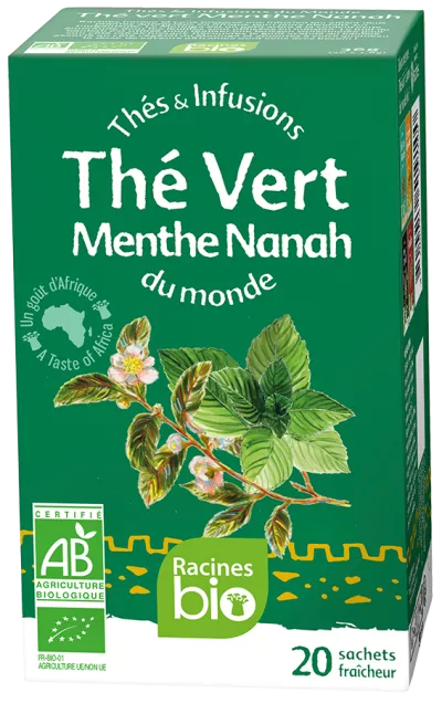 Thé Vert Menthe (12 X 20 Sach X 18 G) - Racines Bio