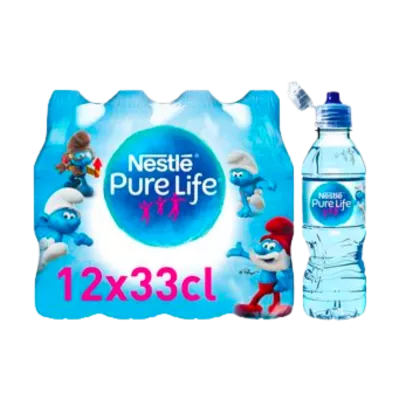 Nestle Pure Life 33cl Pet Bouchon Kinder X 12 - NESTLE