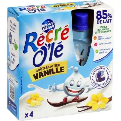 Snacks lácteos de baunilha em garrafa, 4x85g - MONT BLANC