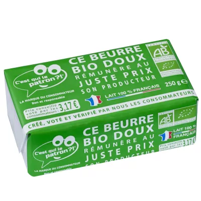 Soft organic butter 82% 250g - C'EST QUI LE PLUS FORT