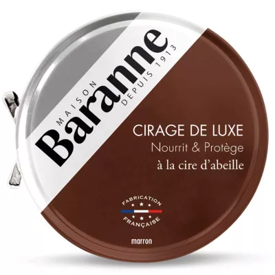 Cirage de luxe cire d'abeille marron 75ml - BARANNE
