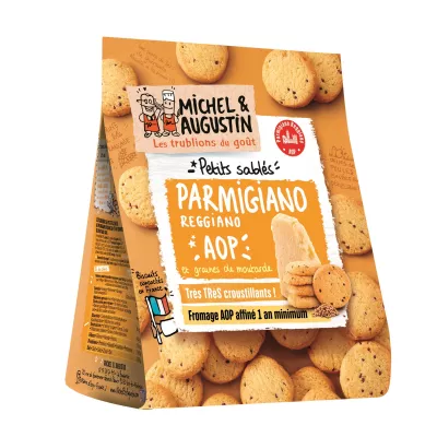Shortbread nhỏ Parmesan và mù tạt, 120g - MICHEL ET AUGUSTIN