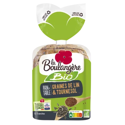 Pain Bio Graine Lin Tour 400g