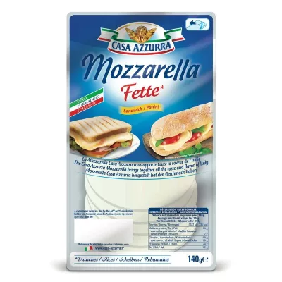 Fatias de mussarela 140g - CASA AZUL