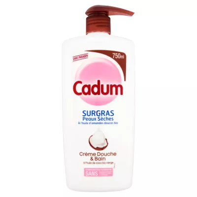 Crème douche huile de coco bio vierge peaux sèches 750ml - CADUM
