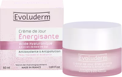 स्फूर्तिदायक एंटीऑक्सीडेंट और प्रदूषण रोधी डे क्रीम - Evoluderm