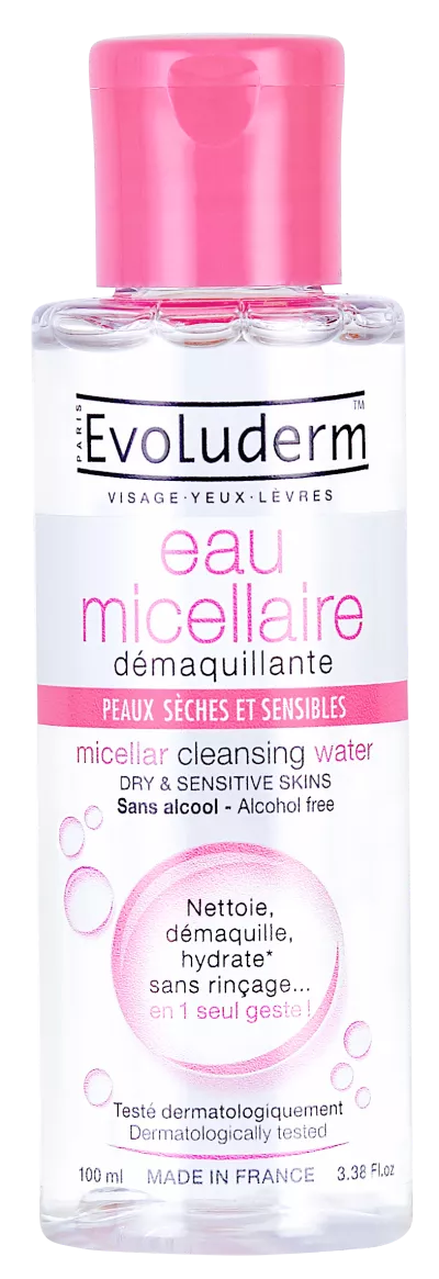 ミセラー メイク落とし ウォーター 乾燥性敏感肌用 100ml - Evoluderm