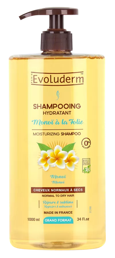 Monoi Feuchtigkeitsshampoo à La Folie 1l - Evoluderm