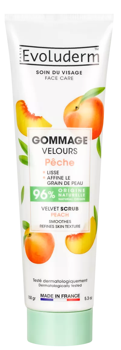 Peach Velvet Scrub 150ml - Evoluderm