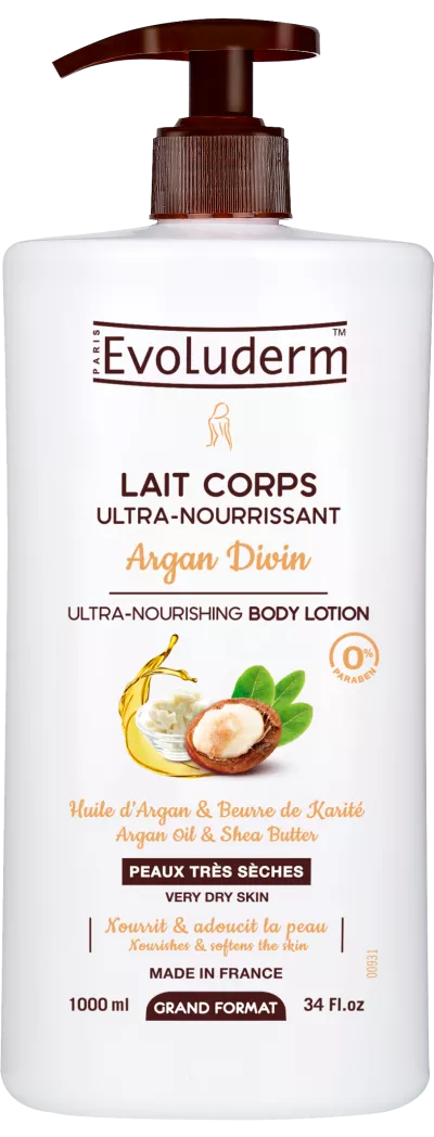 Lait Corps Ultra-nourrissant Argan Divin 1l - Evoluderm