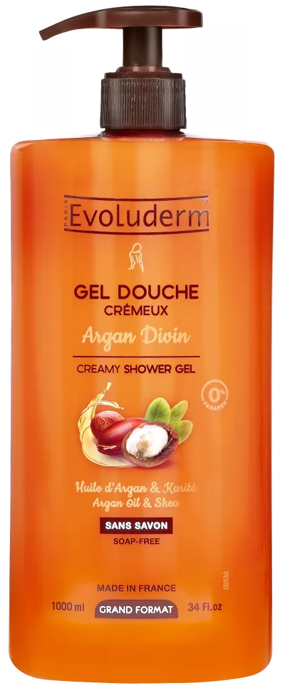 جل الاستحمام الكريمي بالأرغان من ديفاين 1 لتر - Evoluderm