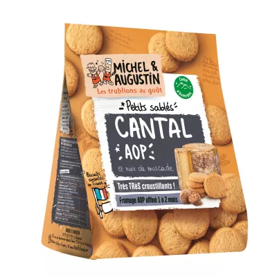 Bánh quy khai vị Cantal và nhục đậu khấu, 100g -  MICHEL ET AUGUSTIN