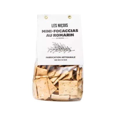 Mini-Focaccias with Rosemary, 200g - LES NIÇOIS