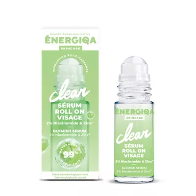 Sérum roll On Visage Clear 2% Niacinamide & Zinc 30ml - ENERGIQA