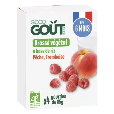 ब्रूड राइस पीच रास्पबेरी 4x85 ग्राम - GOOD GOUT