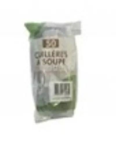 CuillÈre A Soupe Transparente Blanche En Plastique RÉutilisable 50 X 18 Cm - Vaisselle Reutilisables