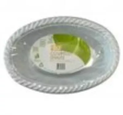 كوب بلاستيك بيضاوي أبيض قابل لإعادة الاستخدام × 50