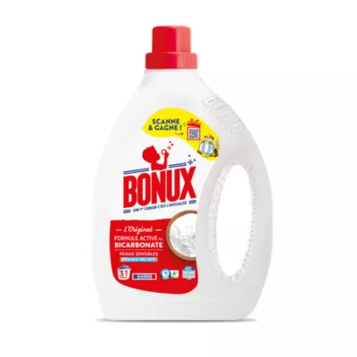 Lessive Liquide Formule Active au Bicarbonate 1,4L - BONUX