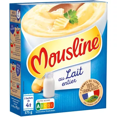 موسلين مهروس مع الحليب كامل الدسم، 3x125 جرام - MAGGI