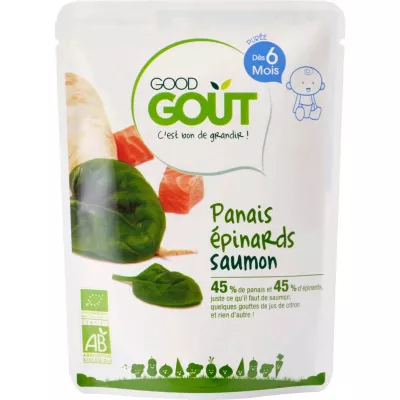 Panais épinards/saumon dès 6mois 190g - GOOD GOUT