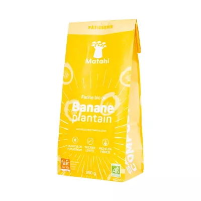 Farine De Banane Plantain Bio (6 X 250 G) - Matahi