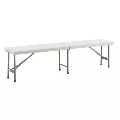 Banc Pliable Pour Table Pliante D'appoint 183x30cm Blanc- Artis