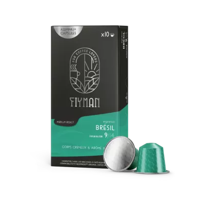 Café Brésil X10 Capsules Aluminium 55g compatible Nespresso