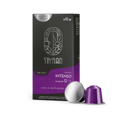 Café Intenso X10 Capsules Aluminium 55g compatible Nespresso